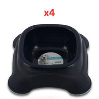 M-Pets Plastic Single Bowl Navy Blue 2300ml (Pack of 4)