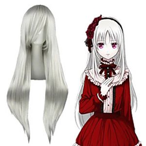 Cosplay Wig Elizabeth Liones The Seven Deadly Sins Straight Cosplay Asymmetrical With Bangs Wig Very Long Green Synthetic Hair 32 inch Women's Anime Cosplay Best Quality Green miniinthebox