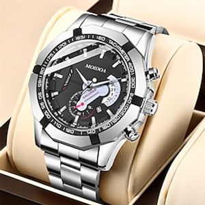 New Steel Band Quartz Movement Men'S Brand Watches Calendar Waterproof Luminous Large Dial Sports Men'S Watches miniinthebox