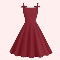 Retro Vintage 1950s Rockabilly Dress A-Line Dress Swing Dress Audrey Hepburn Women's Halloween Daily Wear Dress Lightinthebox