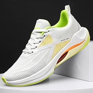 Men's Women Casual Shoes Plus Size Flyknit Shoes Dad Shoes Running Walking Sporty Casual Outdoor Daily Tissage Volant Breathable Height Increasing Lace-up Black and White White  Green Black Color Lightinthebox