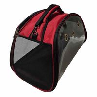 Cado Pet Transparent Sports Pet Carrying Bag For Cat & Dog - Red