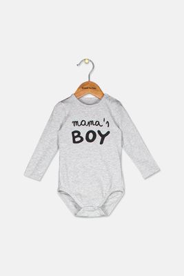 Toddle Boys Longsleeve Bodysuit  Grey
