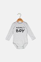 Toddle Boys Longsleeve Bodysuit  Grey - thumbnail