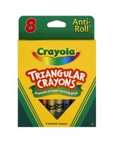 Crayola Anti Roll Triangular Crayons Pack of 8