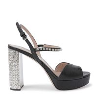 Leather platform sandals - thumbnail