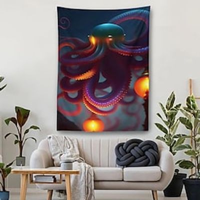 Ocean Octopus Wall Tapestry Art Decor Blanket Curtain Hanging Home Bedroom Living Room Decoration Lightinthebox