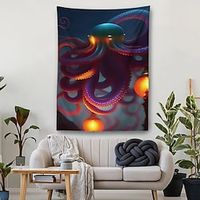 Ocean Octopus Wall Tapestry Art Decor Blanket Curtain Hanging Home Bedroom Living Room Decoration Lightinthebox - thumbnail