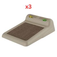 Georplast Flipper Cat Toy & Scratcher - Beige (Pack of 3)