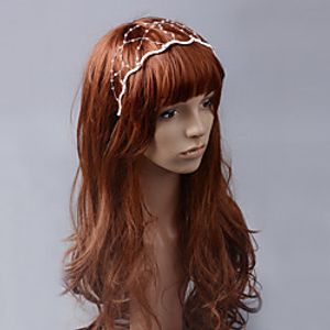 Elegant Vintage Inspired Coppery Headpiece with Polka Dot  Trim 1 Piece Special Occasion  Party  Evening Headpiece Lightinthebox