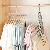 4Pcs Non-slip Magic Hanger Multifunctional Folding Shirts Coat Clothes Hanger Space Saving Hanger Clothes Hanger Wardrobe Organizer miniinthebox - thumbnail