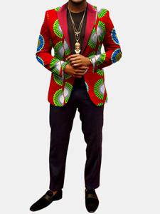 Men African Batik Blazer