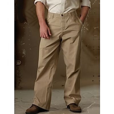 Men's Trousers Chinos Work Pants Chino Pants Front Pocket Straight Leg Solid Color Comfort Full Length Outdoor Work Daily Fashion Classic Black Khaki Inelastic Lightinthebox Men's Trousers Chinos Work Pants Chino Pants Front Pocket Straight Leg Solid Color Comfort Full Length Outdoor Work Daily Fashion Classic Black Khaki Inelastic Lightinthebox