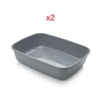 Savic Iriz Cat Litter Tray - Grey (Pack of 2) Savic Iriz Cat Litter Tray - Grey (Pack of 2)