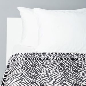 Zebra Print Flannel Blanket - 220x200 cms