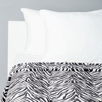 Zebra Print Flannel Blanket - 220x200 cms - thumbnail