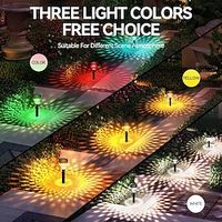 LED Solar Pathway Lights Waterproof Landscape Lamp Solar Powered Garden Lighting for Yard Patio Lawn Backyard Walkway Decor miniinthebox - thumbnail