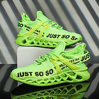 Men's Trainers Athletic Shoes Sporty Daily Running Shoes Tissage Volant Breathable Black and White Black  Red White Spring Summer Lightinthebox - thumbnail