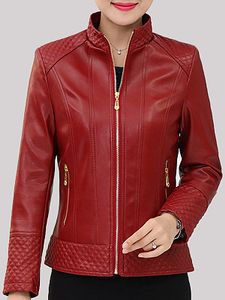 Large Size Short Leather Jacket