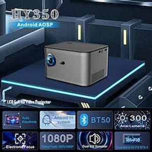 Salange HY350 Projector Full HD 1080P Android 11.0 LED Home Theater Compatible with Smartphones HDMI USB Wifi-Mirroring Beamer Lightinthebox