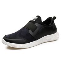 Men Elastic Panels Breathable Mesh Fabric Slip On Casual Running Sneakers