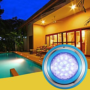 Underwater Lights Submersible Lamp 18W 36W 54W Waterproof Warm White RGB White 12V Outdoor Lighting Swimming Pool Courtyard 72-90-108 LED Beads Lightinthebox