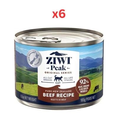 Ziwi Peak Beef Recipe Wet Cat Food 185G (Pack Of 6) Ziwi Peak Beef Recipe Wet Cat Food 185G (Pack Of 6)
