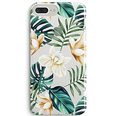 Phone Case For Apple Back Cover iPhone 8 Plus iPhone 8 iPhone SE / 5s Ultra-thin Transparent Pattern Flower / Floral Tree Soft TPU miniinthebox
