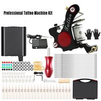 Beginner Tattoo Machine Kit Gun Power Supply Premium Inks Needles Grip Box Set Lightinthebox