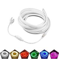 20m 65.6ft Waterproof LED Neon Tube Rope Strip Light SMD 2835 Flexible for Outdoor Halloween Christmas Decorative Lighting AC220V-240V Lightinthebox - thumbnail