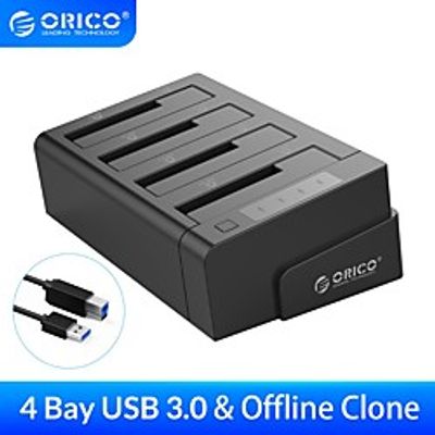 ORICO 4 Bay Hard Drive Docking Station with Offline Clone SATA to USB 3.0 HDD Docking Station for 2.53.5 inch HDD Support 64TB Lightinthebox