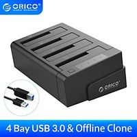 ORICO 4 Bay Hard Drive Docking Station with Offline Clone SATA to USB 3.0 HDD Docking Station for 2.53.5 inch HDD Support 64TB Lightinthebox - thumbnail