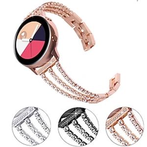 Smart Watch Band for Samsung Galaxy Watch 5 Pro 45mm 4 Classic 42mm 46mm 3 41mm Active 2 40mm 44mm Gear Sport S3 Frontier S2 2 Neo Live Stainless Steel Smartwatch Strap Luxury Bling Diamond Jewelry miniinthebox