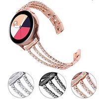 Smart Watch Band for Samsung Galaxy Watch 5 Pro 45mm 4 Classic 42mm 46mm 3 41mm Active 2 40mm 44mm Gear Sport S3 Frontier S2 2 Neo Live Stainless Steel Smartwatch Strap Luxury Bling Diamond Jewelry miniinthebox - thumbnail