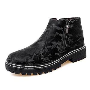 Men's Boots Retro Chelsea Boots Vintage Casual Daily PU Booties  Ankle Boots Silver Black White 3D Winter Fall Lightinthebox