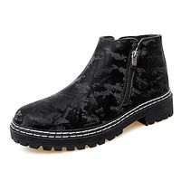 Men's Boots Retro Chelsea Boots Vintage Casual Daily PU Booties  Ankle Boots Silver Black White 3D Winter Fall Lightinthebox - thumbnail