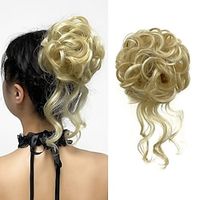 chignons Hair Bun Synthetic Hair Hair Piece Hair Extension Wavy Bouncy Curl Party Daily Daily Wear Beige Blonde#18 Lightinthebox