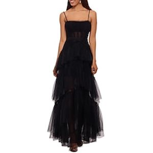 Ball Gown Prom Dresses Elegant Dress Formal Prom Floor Length Sleeveless Spaghetti Strap Tulle with Ruched 2023 Lightinthebox