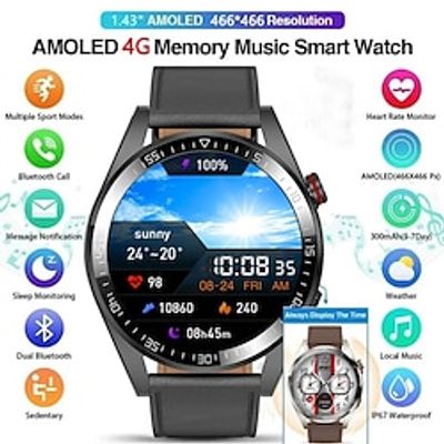 Z30 Pro Smart Watch Men Women Waterproof Wrist Watches 1.43 AMOLED Smartwatch Men Fitness Bracelet Local Music Wristwatch miniinthebox