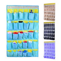 30Pockets Oxford Home Door Wall Hanging Hook Sundries Organizer Holder Rack Shoes Scoks Ties Cloth Storage Bag