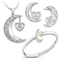Women's Cubic Zirconia Bridal Jewelry Sets Geometrical Heart Stylish Earrings Jewelry White For Party Gift 1 set miniinthebox - thumbnail