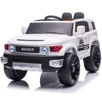 Megastar Ride On 12 V Toyota Style Truck With Leather Seat & Remote control - White (UAE Delivery Only)