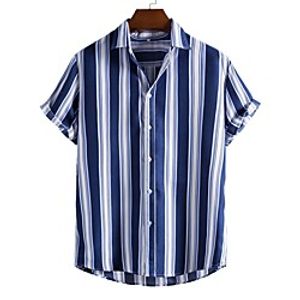 Men's Shirt Other Prints Letter Animal collared shirts Print Short Sleeve Daily Tops Beach Boho Blue Lightinthebox