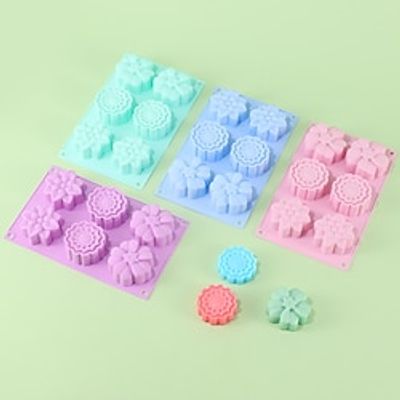 1pc Mixed Flowers Silicone Cake  Chocolate Mold Handmade Soap Mold Moon Cake Mold DIY Baking Tools Lightinthebox