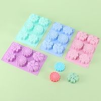 1pc Mixed Flowers Silicone Cake  Chocolate Mold Handmade Soap Mold Moon Cake Mold DIY Baking Tools Lightinthebox - thumbnail