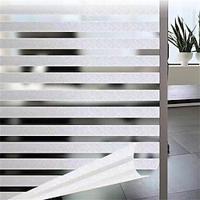 Striped Frosted Glass Sticker Office Waistline Anti-Collision Strip Electrostatic Non Adhesive Semi Transparent Window Film 45100CM Lightinthebox