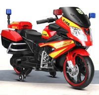 Megastar Ride On Police Force 12V Electric Motorcycle Rechargeable Battery Operated Bike For Kids - Red (UAE Delivery Only)