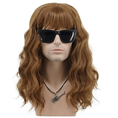 70s 80s Punk Rocker Party Wig Men Women Long Wave Dark Brown Halloween Costume Cosplay Wig Lightinthebox