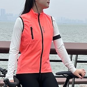 WOSAWE Cycling Windbreaker Women's Tank Top Sleeveless Cycling Jacket Reflective Coat Outdoor Sports Running Top Lightinthebox