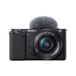 Sony ZV-E10 Interchangeable Lens Vlog Camera Black With Vlogging Accessories - (ILCEZVE10LB+ACC-R)